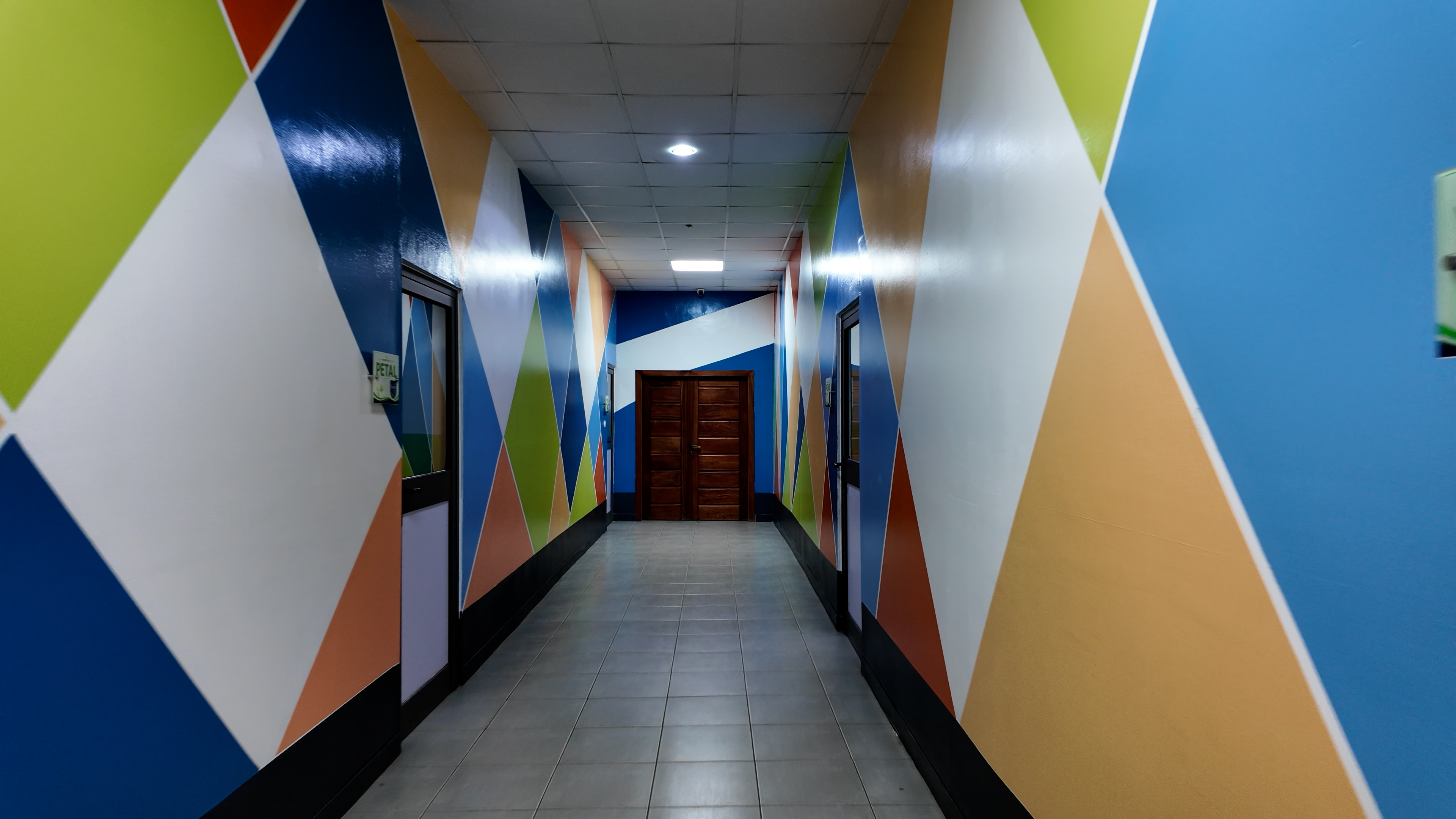 Reeva International Christian Academy campus corridor